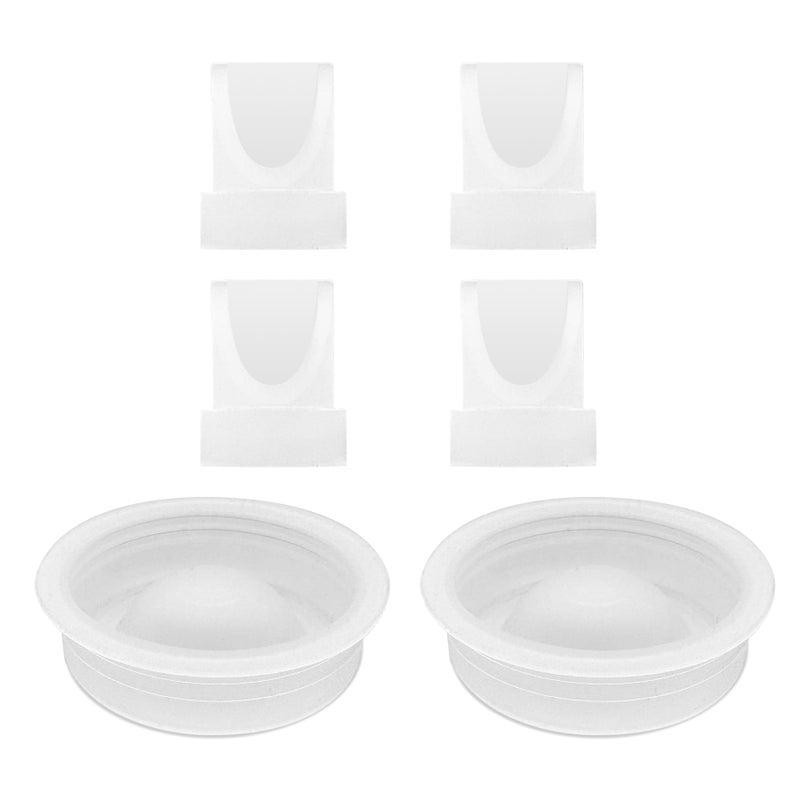 Durceler Replacement 4 Duckbill Valves/Duck Bill Valve & 2 Silicone Membrane/Diaphragm Compatible with Momcozy V1 / V2 Wearable Breast Pump, Pump Seal, Accessories Made by Durceler, Not Original Pump Parts - Image 1